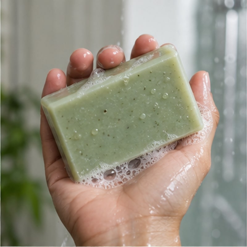 The product in the customer's hands