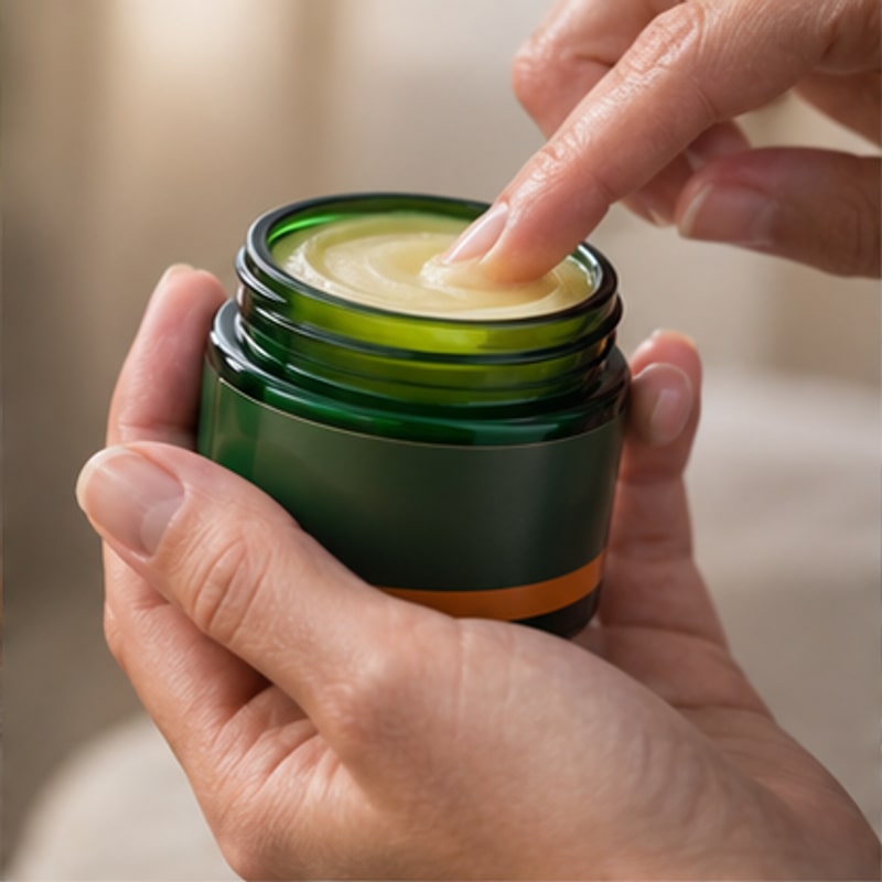 The product in the customer's hands